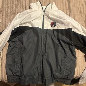 Jordan Black, White, and Gray Windbreaker